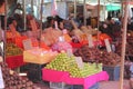 Hill tribeÃ¢â¬â¹ peopleÃ¢â¬â¹ selling Fruit and vegetable at local market, Hill tribe market in Chiangdao, Chiangmai, Thailand.